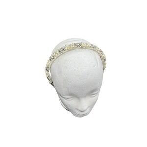 L. Erickson Pearl Rhinestone Embellished Headband‎ Bridal Wedding Hair Accessory